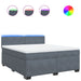 Pat box spring cu saltea, gri închis, 180x200 cm, catifea - WALTI WALTI