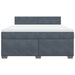 Pat box spring cu saltea, gri închis, 180x200 cm, catifea - WALTI WALTI