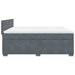 Pat box spring cu saltea, gri închis, 180x200 cm, catifea - WALTI WALTI