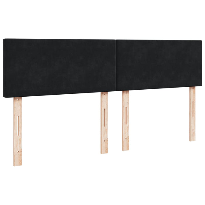 Pat box spring cu saltea, negru, 180x200 cm, catifea - WALTI WALTI