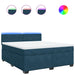Pat box spring cu saltea, albastru, 180x200 cm, catifea - WALTI WALTI