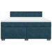Pat box spring cu saltea, albastru, 180x200 cm, catifea - WALTI WALTI