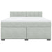Pat box spring cu saltea, gri deschis, 180x200 cm, catifea - WALTI WALTI
