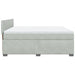 Pat box spring cu saltea, gri deschis, 180x200 cm, catifea - WALTI WALTI