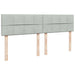 Pat box spring cu saltea, gri deschis, 180x200 cm, catifea - WALTI WALTI