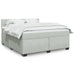Pat box spring cu saltea, gri deschis, 180x200 cm, catifea - WALTI WALTI