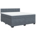 Pat box spring cu saltea, gri închis, 180x200 cm, catifea - WALTI WALTI