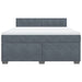 Pat box spring cu saltea, gri închis, 180x200 cm, catifea - WALTI WALTI