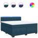 Pat box spring cu saltea, albastru, 180x200 cm, catifea - WALTI WALTI