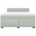 Pat box spring cu saltea, gri deschis, 180x200 cm, catifea - WALTI WALTI