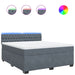 Pat box spring cu saltea, gri închis, 180x200 cm, catifea - WALTI WALTI