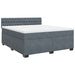 Pat box spring cu saltea, gri închis, 180x200 cm, catifea - WALTI WALTI