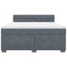 Pat box spring cu saltea, gri închis, 180x200 cm, catifea - WALTI WALTI