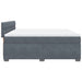 Pat box spring cu saltea, gri închis, 180x200 cm, catifea - WALTI WALTI