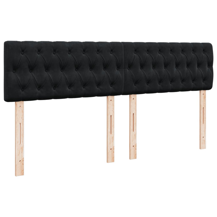 Pat box spring cu saltea, negru, 180x200 cm, catifea - WALTI WALTI
