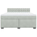 Pat box spring cu saltea, gri deschis, 180x200 cm, catifea - WALTI WALTI