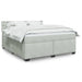Pat box spring cu saltea, gri deschis, 180x200 cm, catifea - WALTI WALTI