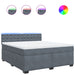 Pat box spring cu saltea, gri închis, 180x200 cm, catifea - WALTI WALTI