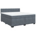 Pat box spring cu saltea, gri închis, 180x200 cm, catifea - WALTI WALTI