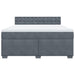 Pat box spring cu saltea, gri închis, 180x200 cm, catifea - WALTI WALTI
