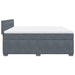 Pat box spring cu saltea, gri închis, 180x200 cm, catifea - WALTI WALTI