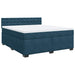Pat box spring cu saltea, albastru, 180x200 cm, catifea - WALTI WALTI