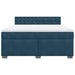 Pat box spring cu saltea, albastru, 180x200 cm, catifea - WALTI WALTI