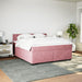 Pat box spring cu saltea, roz, 180x200 cm, catifea - WALTI WALTI