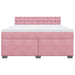 Pat box spring cu saltea, roz, 180x200 cm, catifea - WALTI WALTI