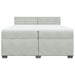Pat box spring cu saltea, gri deschis, 200x200 cm, catifea - WALTI WALTI