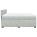 Pat box spring cu saltea, gri deschis, 200x200 cm, catifea - WALTI WALTI