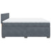 Pat box spring cu saltea, gri închis, 200x200 cm, catifea - WALTI WALTI