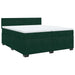 Pat box spring cu saltea, verde închis, 200x200 cm, catifea - WALTI WALTI