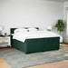 Pat box spring cu saltea, verde închis, 200x200 cm, catifea - WALTI WALTI