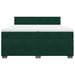 Pat box spring cu saltea, verde închis, 200x200 cm, catifea - WALTI WALTI