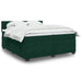 Pat box spring cu saltea, verde închis, 200x200 cm, catifea - WALTI WALTI