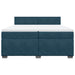Pat box spring cu saltea, albastru, 200x200 cm, catifea - WALTI WALTI
