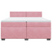 Pat box spring cu saltea, roz, 200x200 cm, catifea - WALTI WALTI