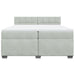 Pat box spring cu saltea, gri deschis, 200x200 cm, catifea - WALTI WALTI