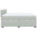 Pat box spring cu saltea, gri deschis, 200x200 cm, catifea - WALTI WALTI