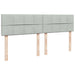 Pat box spring cu saltea, gri deschis, 200x200 cm, catifea - WALTI WALTI