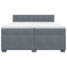 Pat box spring cu saltea, gri închis, 200x200 cm, catifea - WALTI WALTI