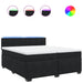 Pat box spring cu saltea, negru, 200x200 cm, catifea - WALTI WALTI