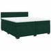 Pat box spring cu saltea, verde închis, 200x200 cm, catifea - WALTI WALTI