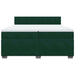 Pat box spring cu saltea, verde închis, 200x200 cm, catifea - WALTI WALTI
