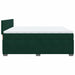 Pat box spring cu saltea, verde închis, 200x200 cm, catifea - WALTI WALTI