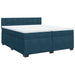 Pat box spring cu saltea, albastru, 200x200 cm, catifea - WALTI WALTI