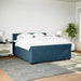 Pat box spring cu saltea, albastru, 200x200 cm, catifea - WALTI WALTI