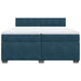 Pat box spring cu saltea, albastru, 200x200 cm, catifea - WALTI WALTI