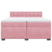 Pat box spring cu saltea, roz, 200x200 cm, catifea - WALTI WALTI